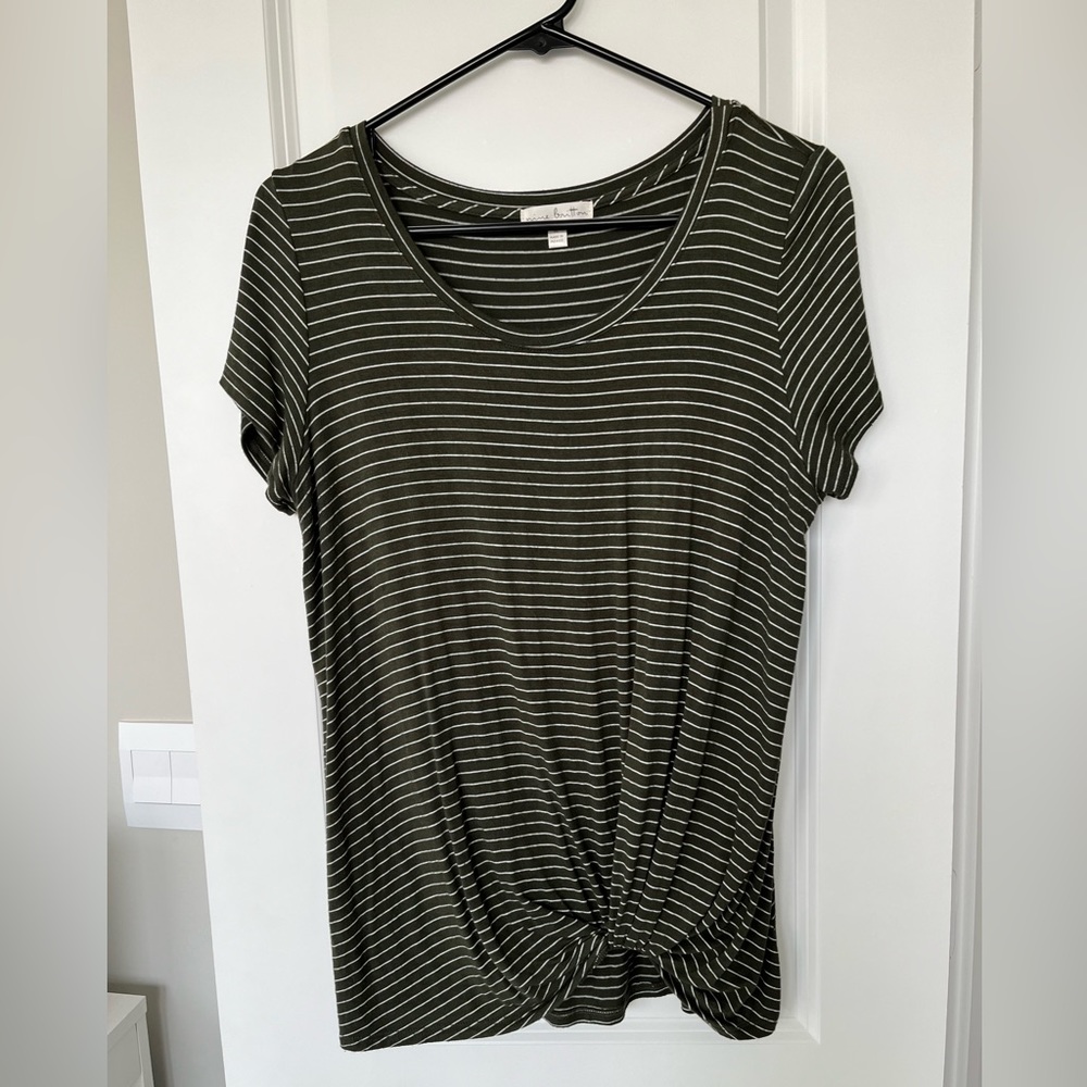 Striped knot front top